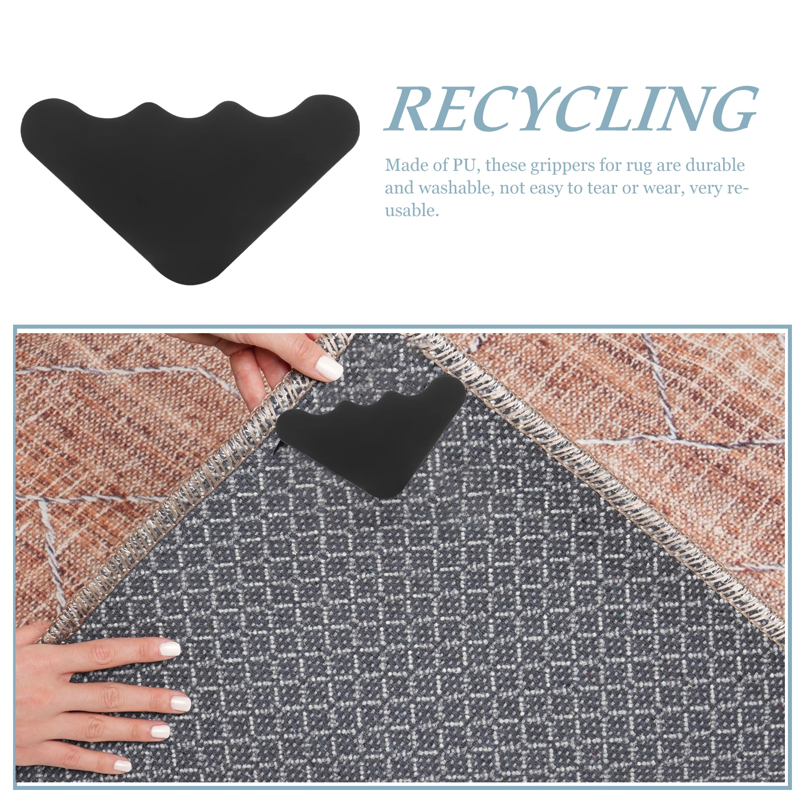 10 قطعة وسادة البساط القابضون عدم الانزلاق قابل للغسل السجاد الشريط مكافحة الشباك بولي القابض لمعظم أنواع الأرضيات القابض للسجاد