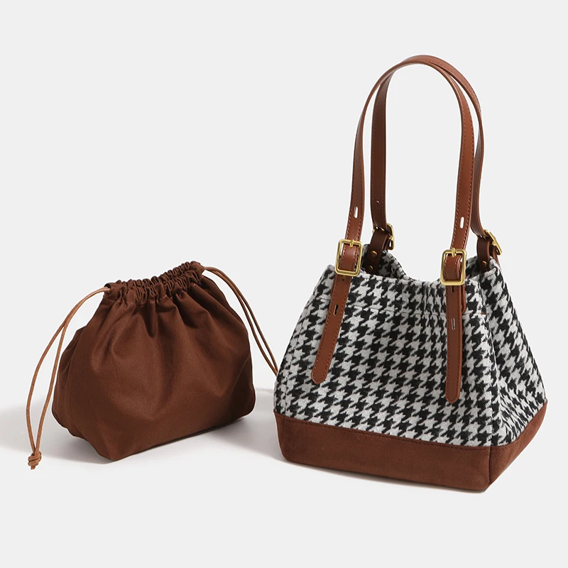 Tote composto axilas sacos para mulheres designer de luxo bolsa e bolsas 2024 novo na moda xadrez simples deslocamento ombro frete grátis chegada rápida