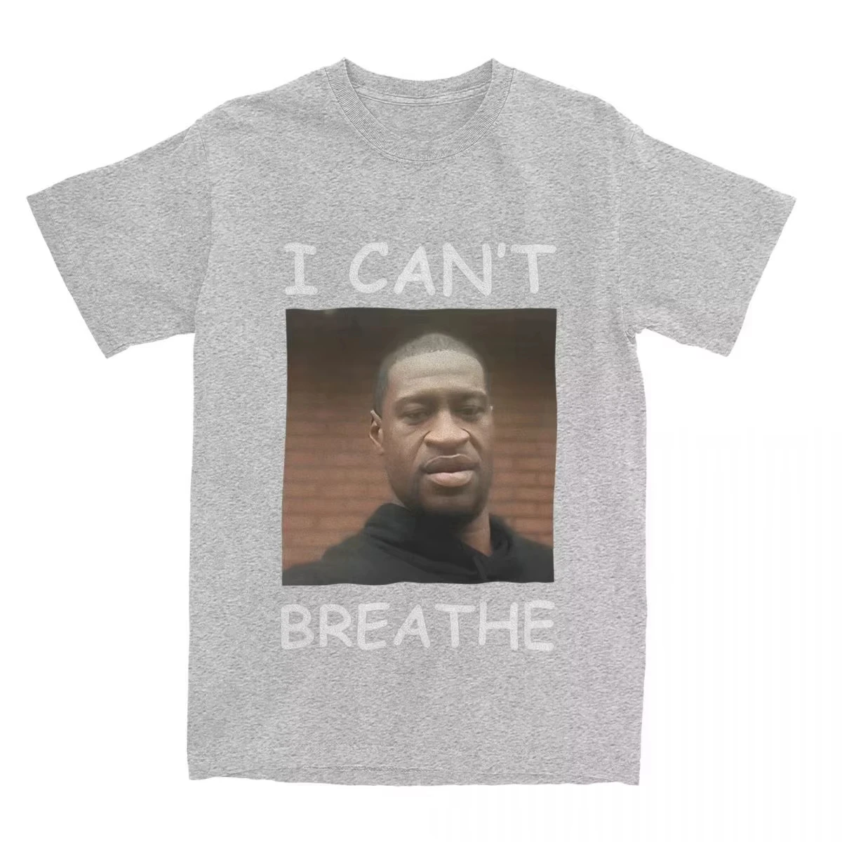 2025 الصيف رجل وامرأة تي شيرت لا أستطيع التنفس جورج فلويد الأبيض المهووس رسالة تي شيرت تتجه الأمريكية تيز ملابس علوية من القطن #3