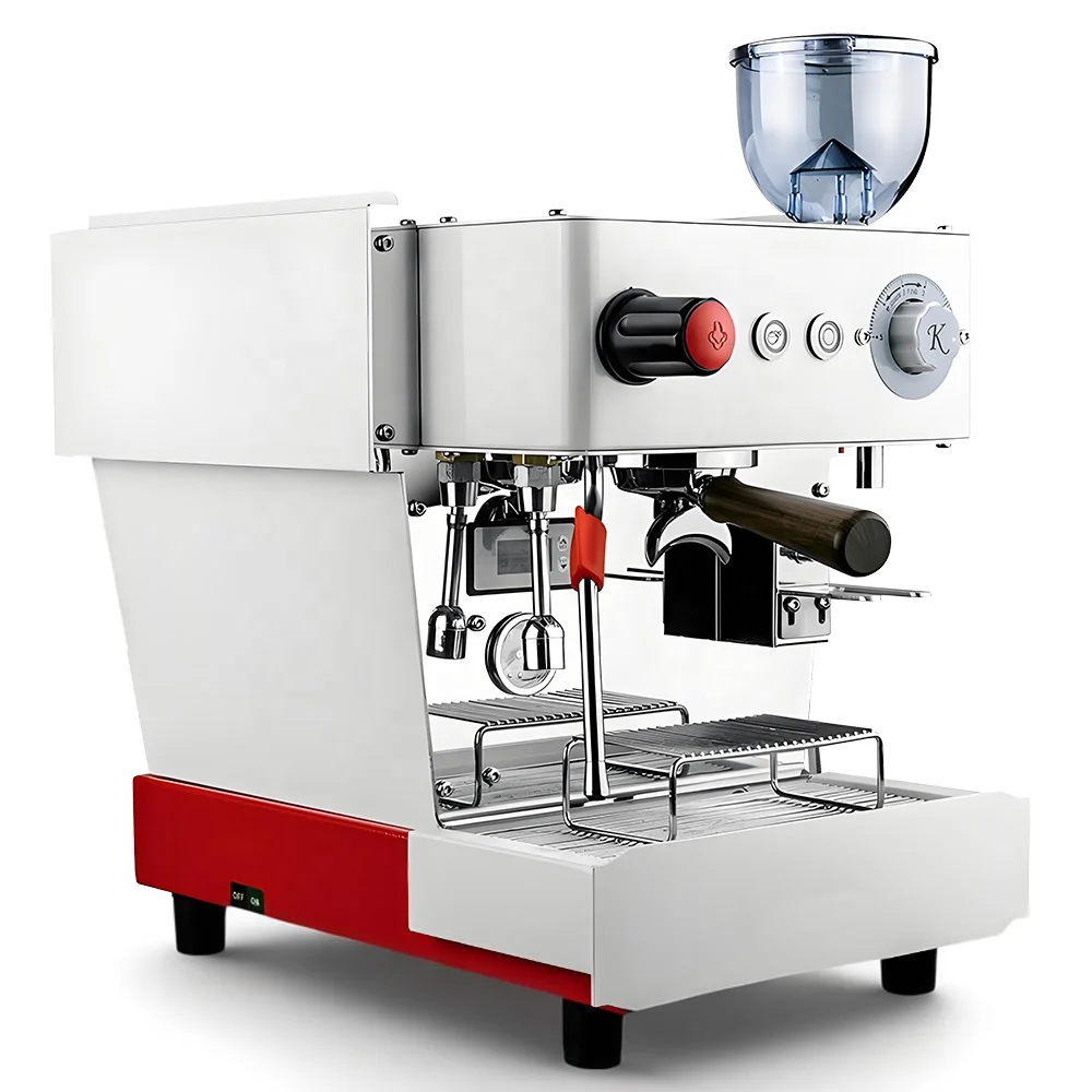 Wyprzedaż! Wbudowana funkcja mielenia, półautomatyczna, profesjonalna, elektryczna ekspres do kawy espresso z funkcją wstępnej nawilżania.