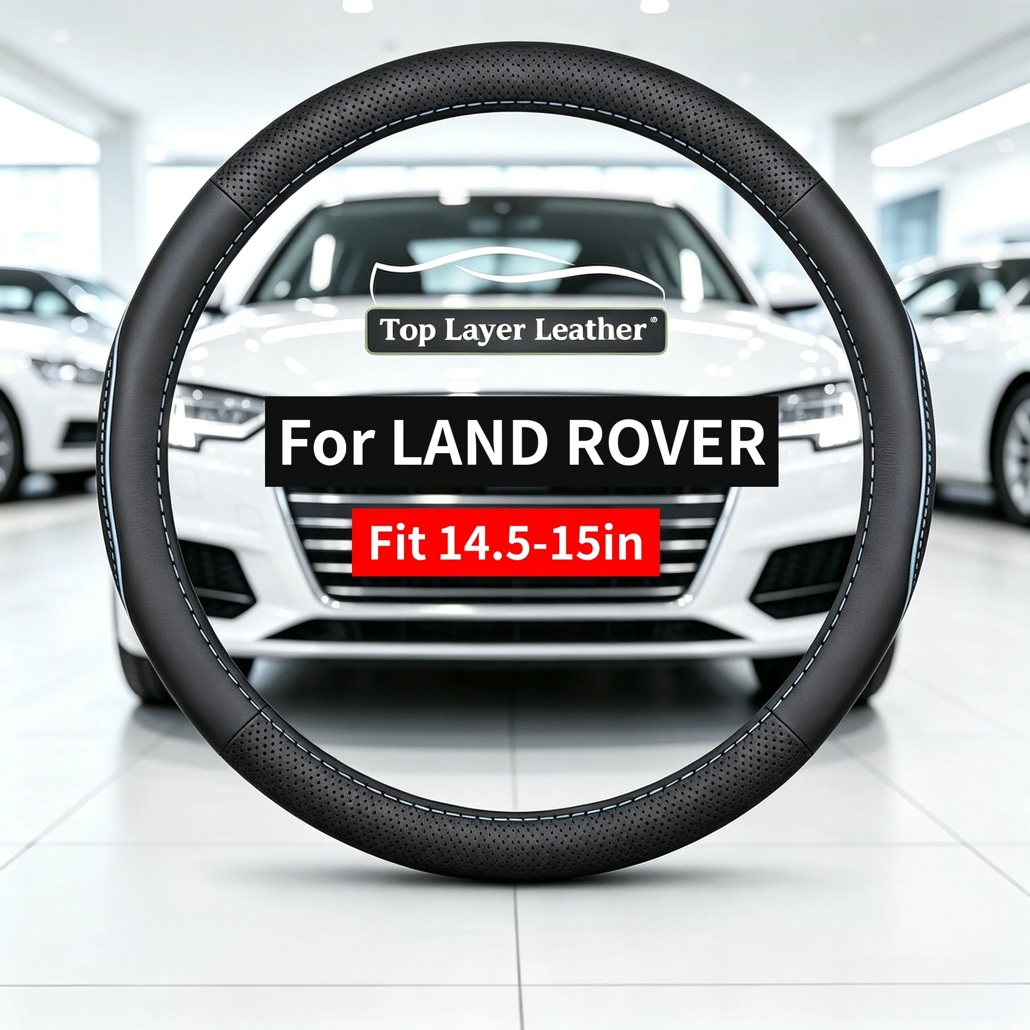 Housse de volant en cuir adaptée aux Land Rover Defender, Land Rover Discovery, Range Rover Velar SE, HSE, Autobiography