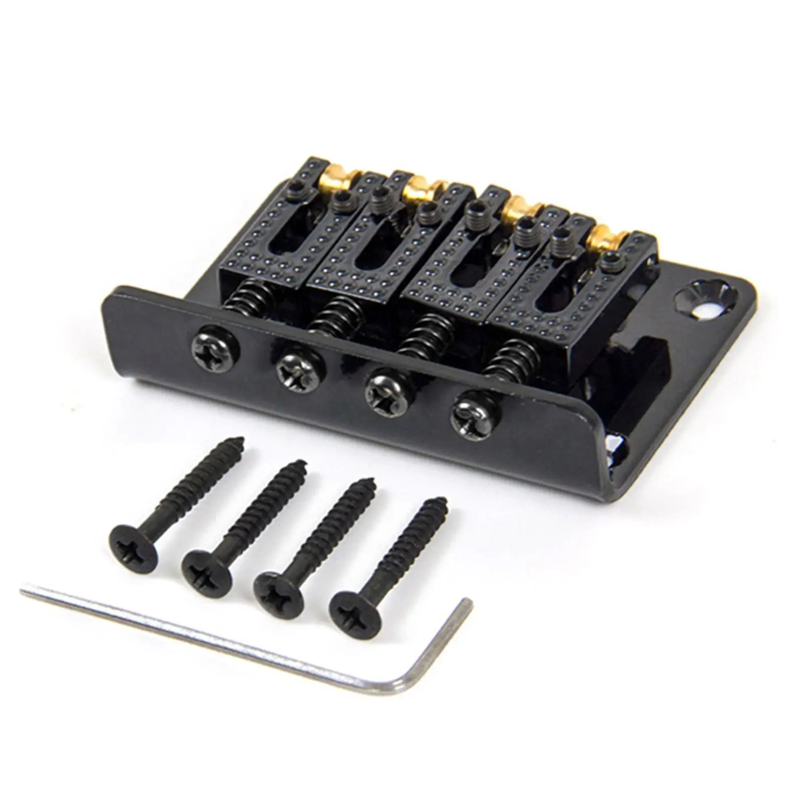 

4 String Guitar Bridge String Base for Acoustic Guitar with Wrench Screws Acoustic Guitar Bridge Beam for 4 Strings Guitar
