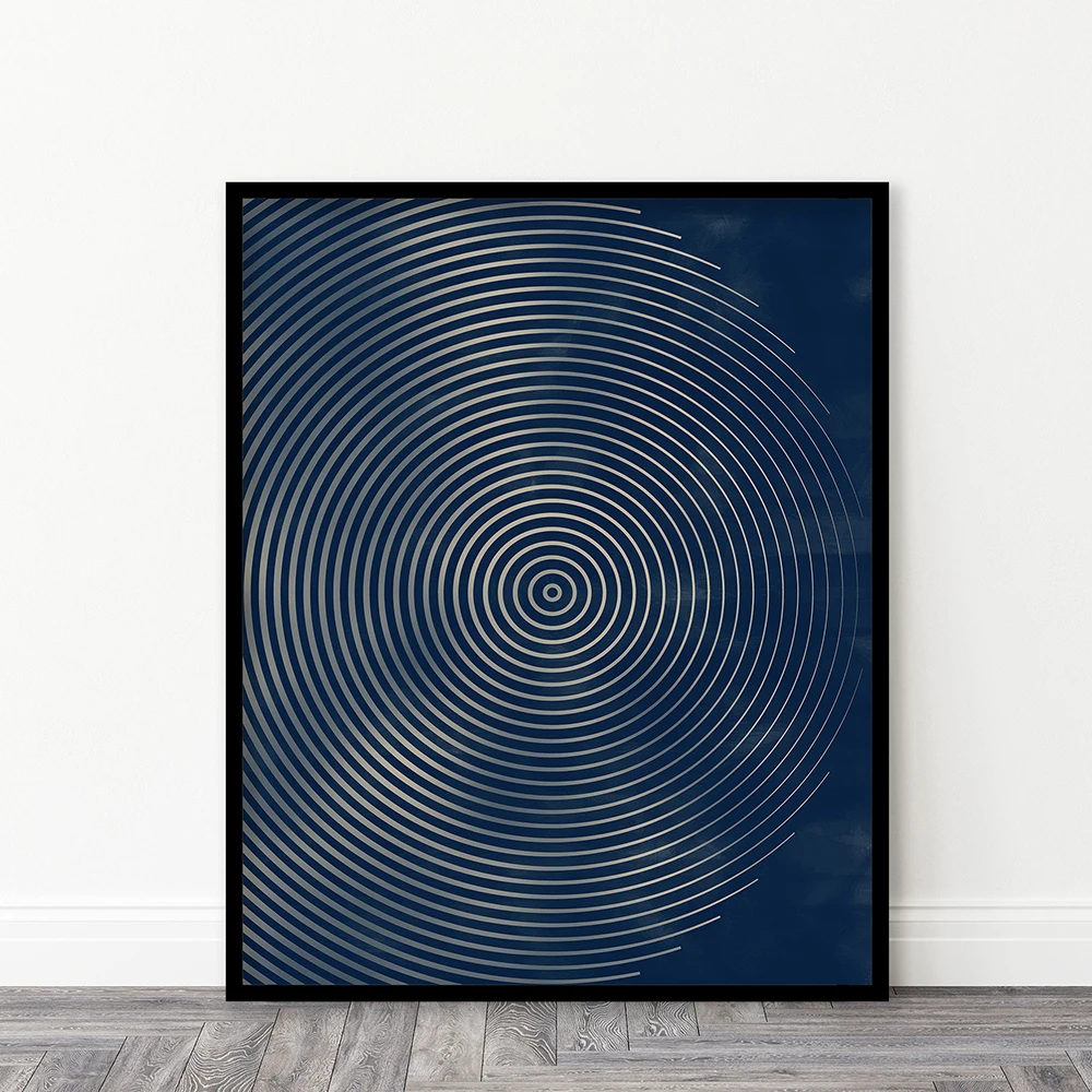 

Abstract Geometric Spiral Circles Canvas Painting Minimalism Music Album Cover Poster And Print Psychology Wall Art Room Decor