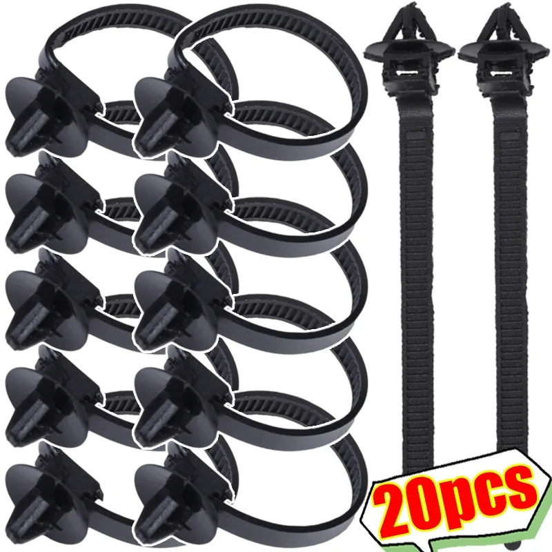 20/10Pcs Nylon Car Tie Wrap Cable Fixed Fasteners Clips Car Cable Fastening Strap Wire Band Tie Wrap Zip Tie Auto Fastener 9.5cm