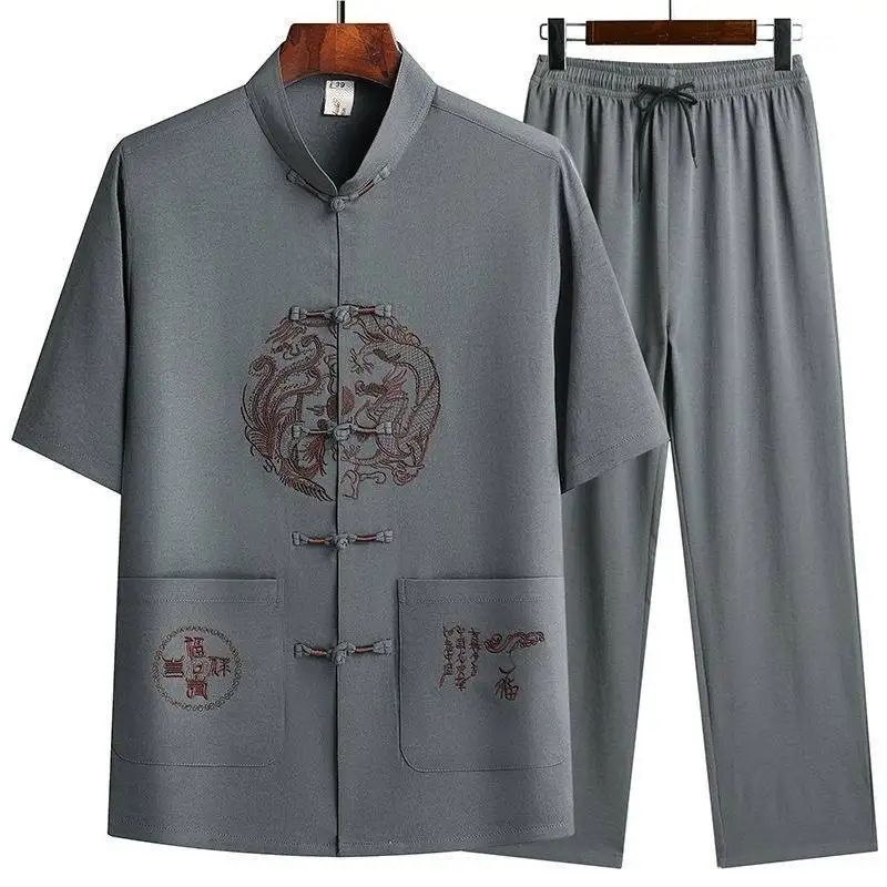 completo-tang-da-uomo-estivo-in-seta-ghiaccio-a-maniche-corte-stile-cinese-hanfu-abbigliamento-casual-transfrontaliero-per-anziani-con-ricamo-floreale