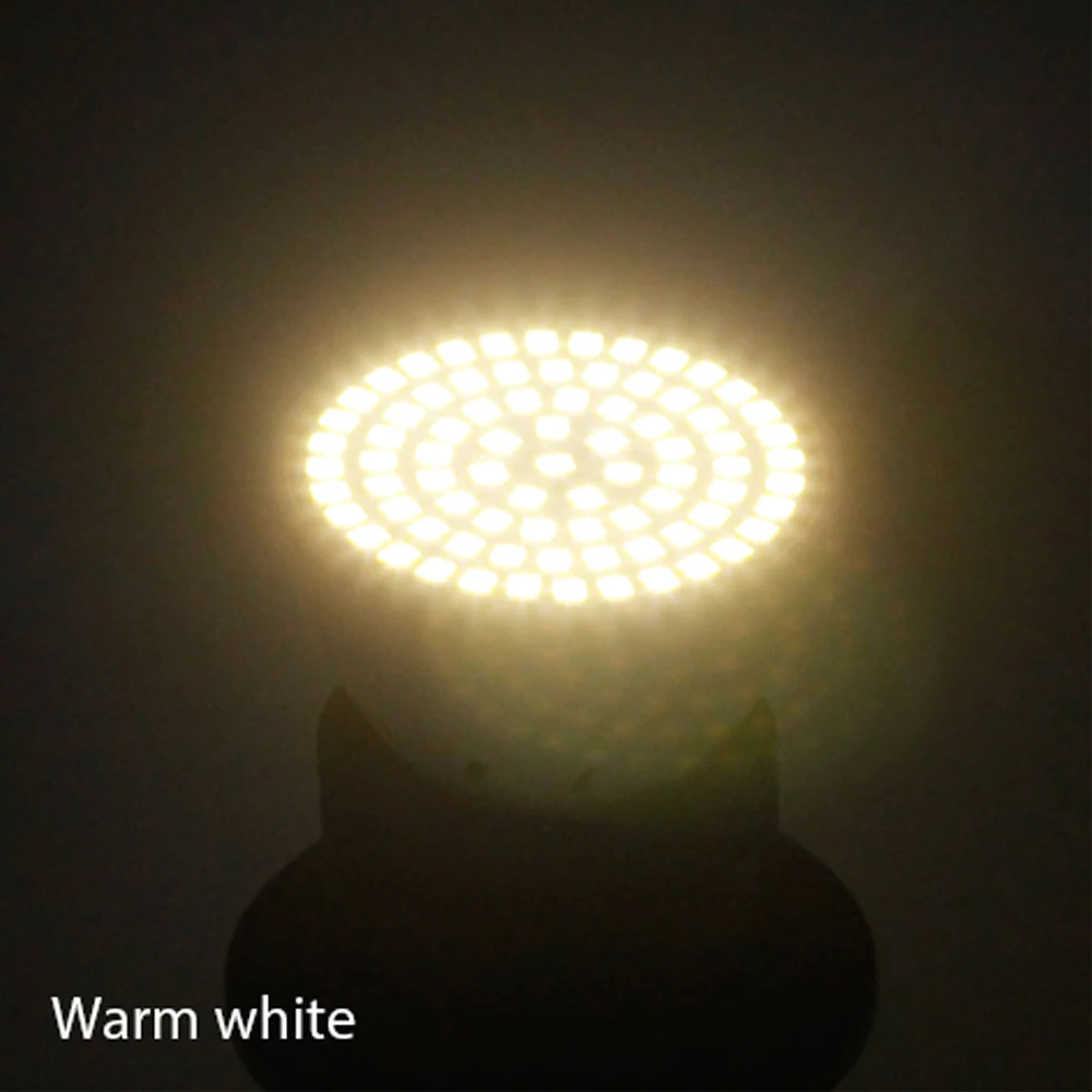 10PCS GU10 LED E27 Lamp E14 Spotlight Bulb 48 60 80leds lampara 220V GU 10 bombillas led MR16 Lampada Spot light