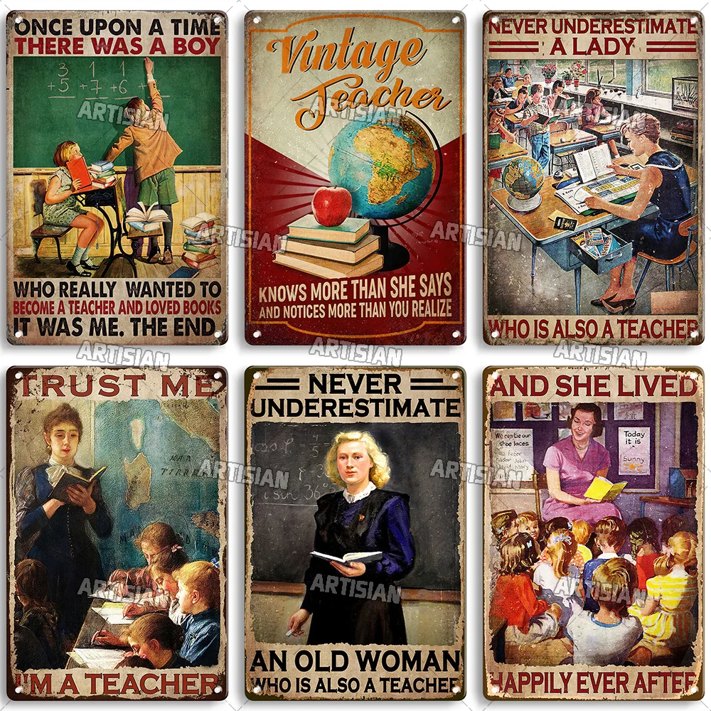 Artisian Job Metal Sign Vintage Teacher Tin Poster Hobby Decorative Plate Wall Decor Garage Bar Pub Club Hotel Cafe Kitchen Home