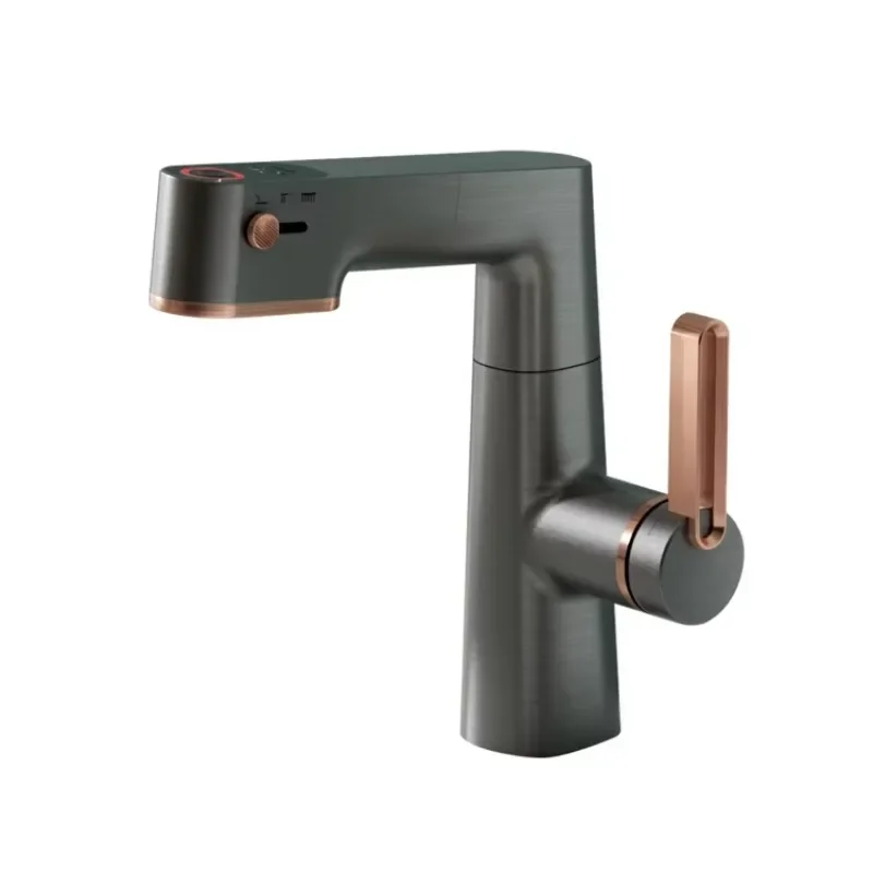 Modern Basin Faucet  High Quality Brass Bathroom  With Digital Function