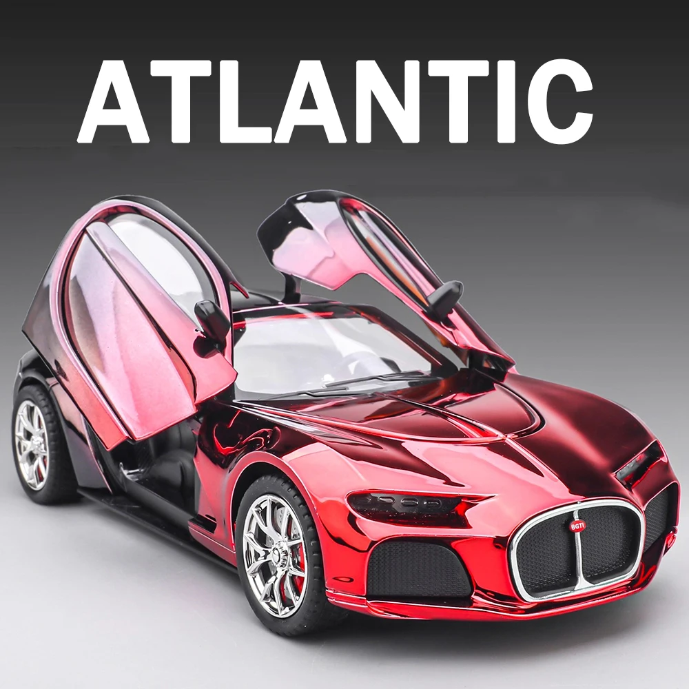 

1:24 атлантический Pagani Huayra BC игрушечный спортивный автомобиль модель двери открытый автомобиль колесо амортизация миниатюрный автомобиль коллекционные сувениры