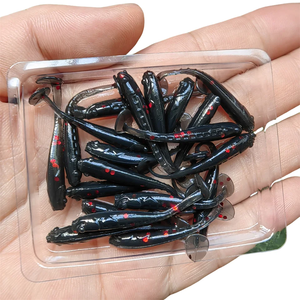 MUKUN 20pcs Professional Fishing Lure  Minnow 35mm 0.3g  Isca Artificial Mini Bass Soft Silicone Bait Cheap Fish Tackle