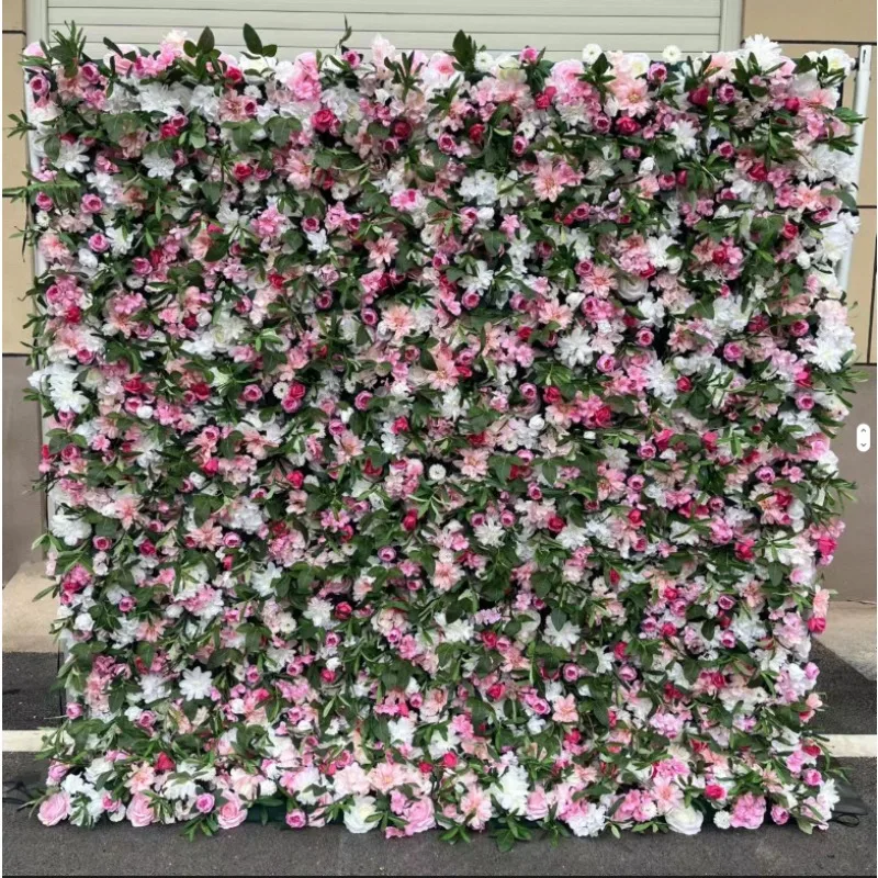 imitation flower walls, background wall decorations, fake flowers, internet-famous rose walls, wedding walls, hotel photography