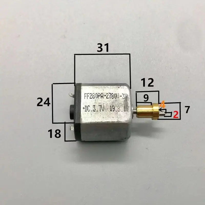 Motor Kecil Micro DC 3.7V Motor FF-280 Alat Cukur Rambut Daya Tinggi Tegangan Rendah Motor