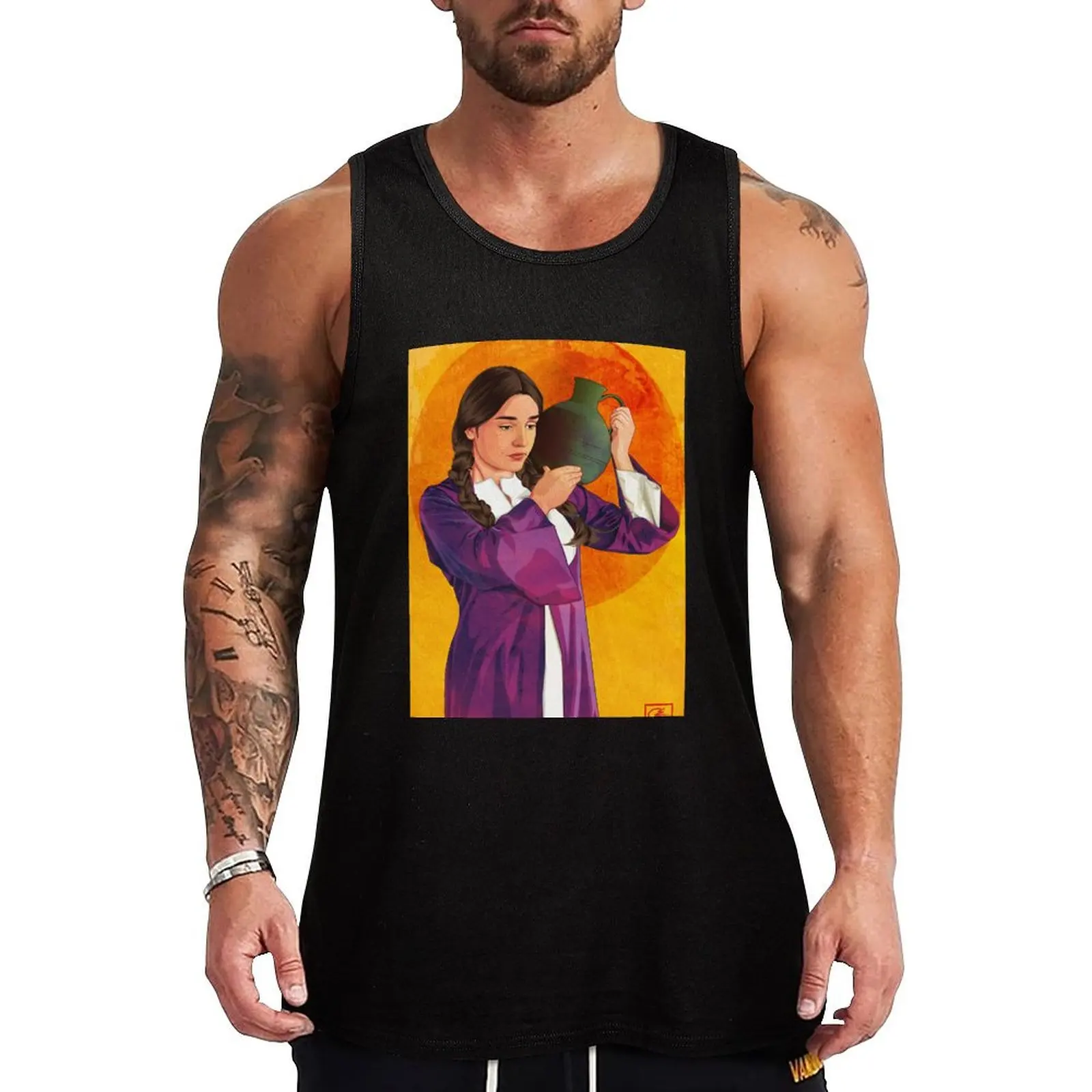 

Peasant Girl Portrait #7 Tank Top Men's sleeveless gym shirts Gym t-shirt man mens designer clothes Sports clothing