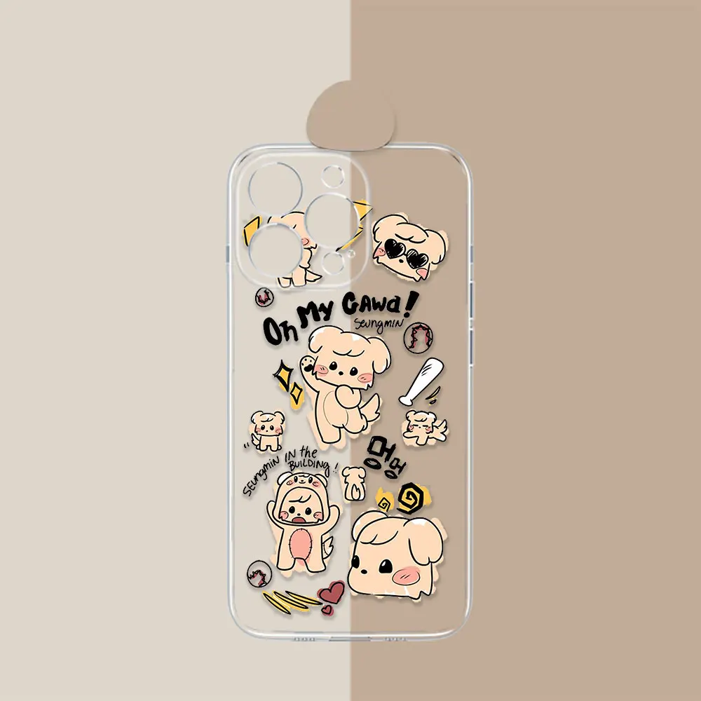 Kpop s-stray-kids s-skzoo Coque para iPhone 17 Air 16e 16 ProMax funda 15 14 13 12 11 17 16 Plus Pro Max cubierta de teléfono translúcida
