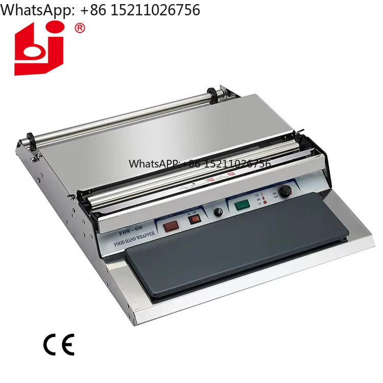 

HW450 Manual Hand Semi-Automatic Plastic Vegetable Cling Food Hand Wrapper Film Wrapping Machine for Food Fruit Meat