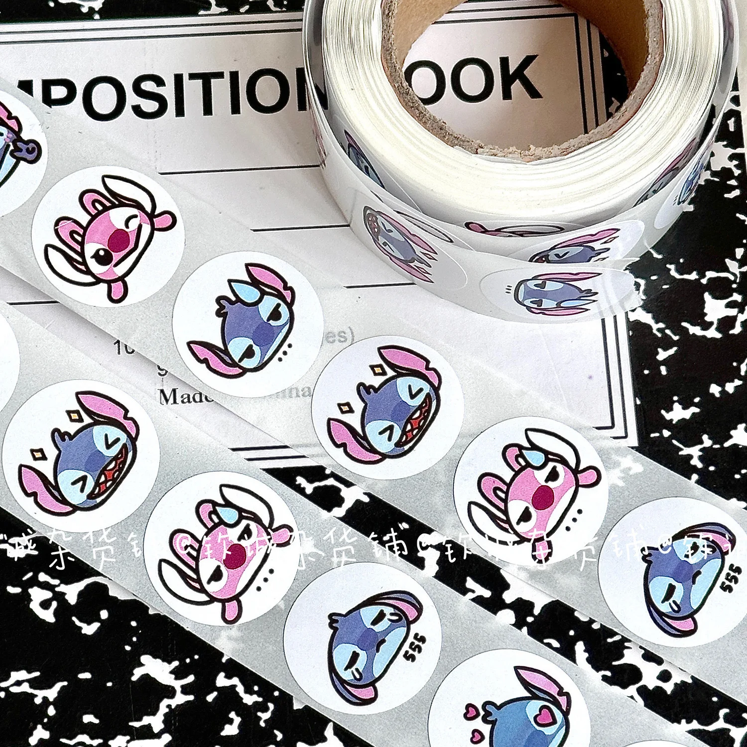 500pcs Lilo & Stitch Cute Sticker kids Reward Stickers Gift Label Tag Gift Teacher Encouragement Student Stationery Decoration