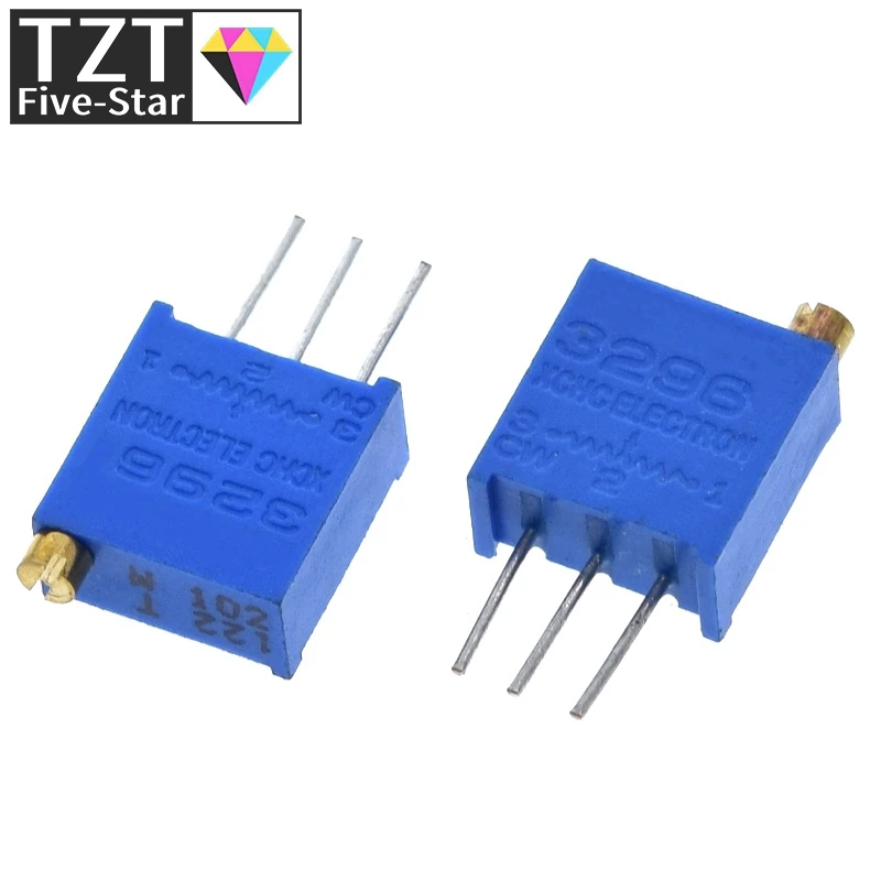 10/30PCS 3296W 1K 2K 5K 10K 20K 50K 100K 200K 500K 1M ohm Multiturn Trimmer Potentiometer High Precision Variable Resistor