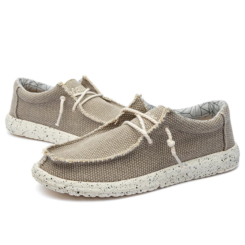 Leichte, bequeme, lässige Slip-On-Loafer aus Canvas für Herren mit weicher Sohle – ideal zum Gehen und Reisen – Detail 11