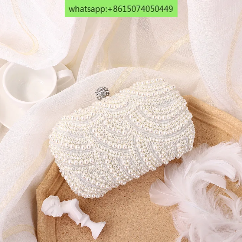 

New pearl dinner bag Japanese Korean style women's evening bag fashion temperament clutch