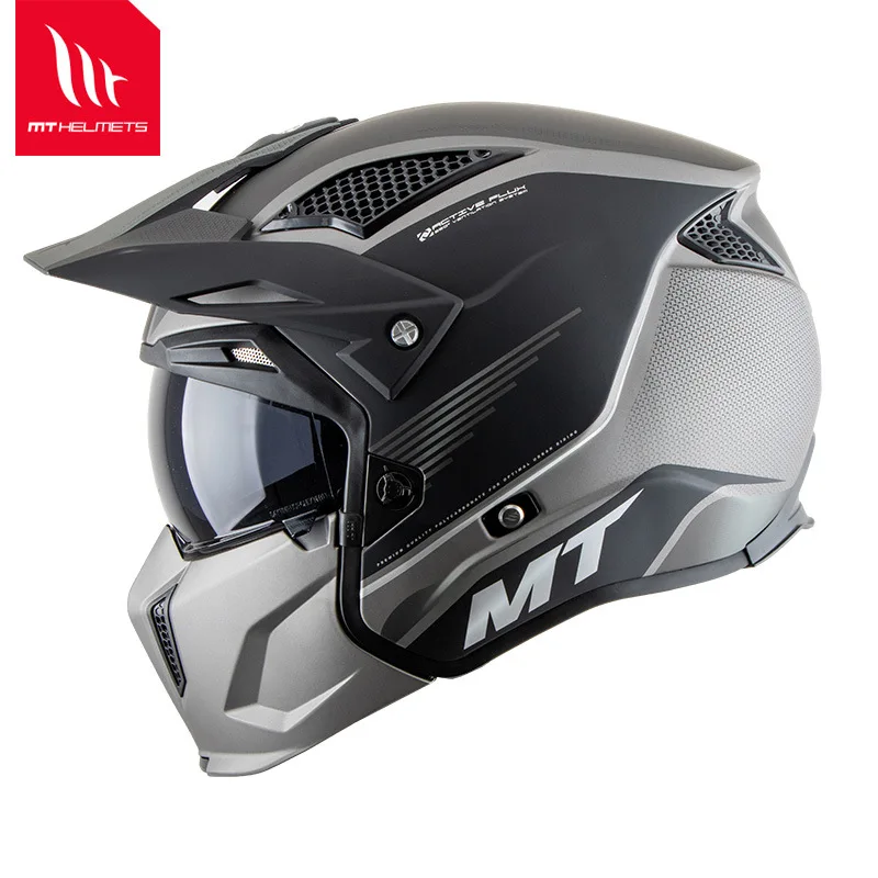 MT caschi streetfighter casco moto pieghevole rimuovi punti neri funghi moto cafe racer scorpion capacete de moto DOT ECE