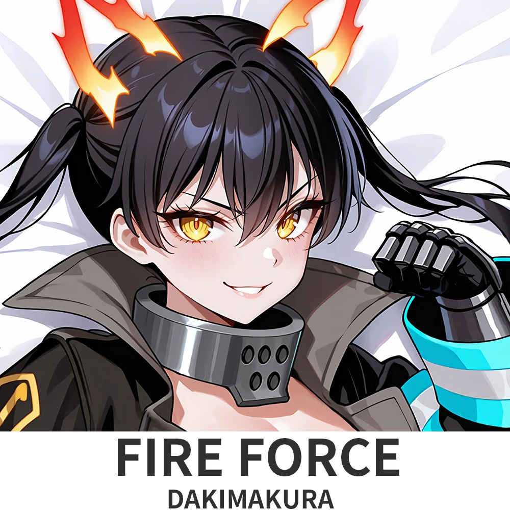 Dakimakura Fire Force Tamaki Kotatsu Anime Style Pattern Pillow Cover Sofa Bed Cushion Case