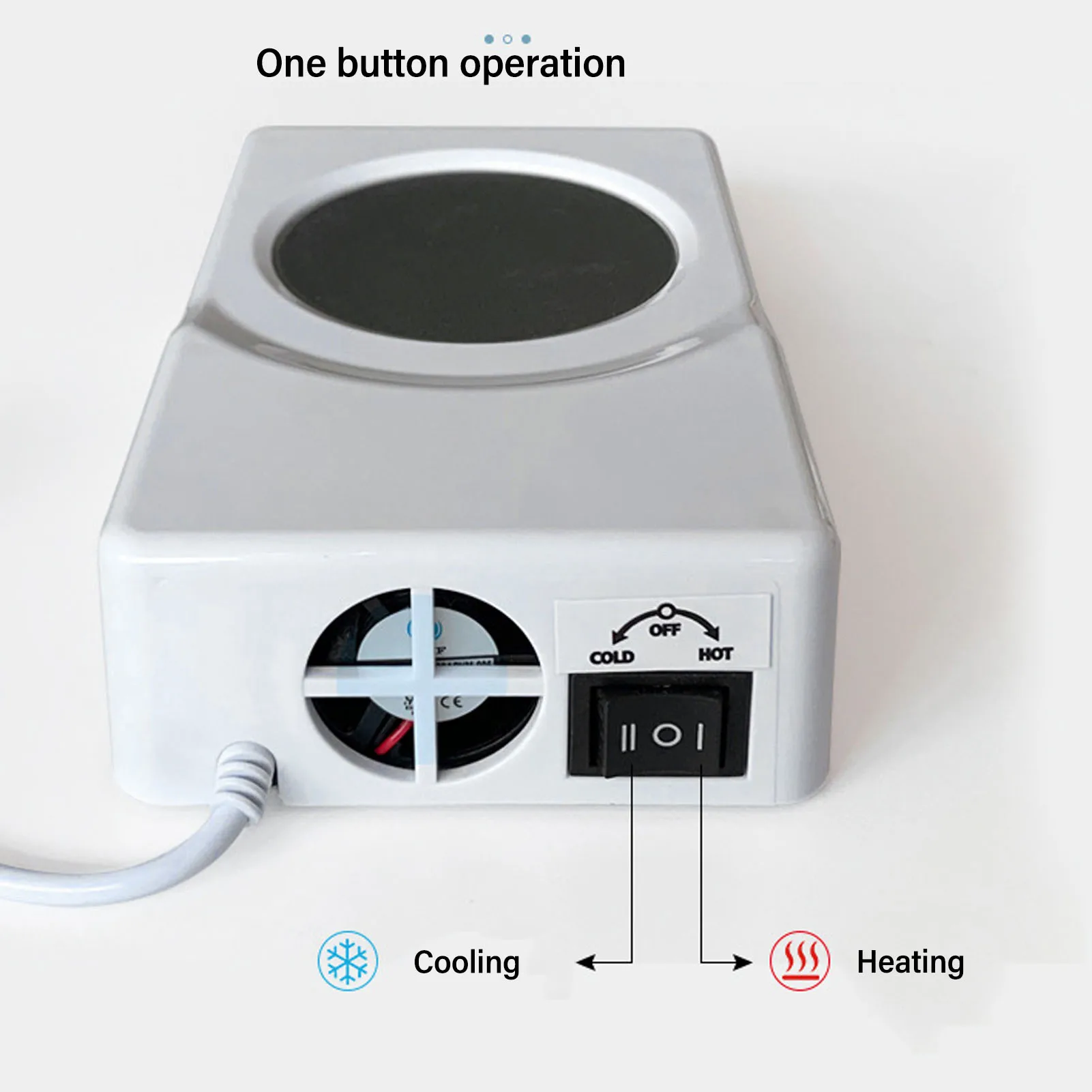 Подогреватель для напитков, охладитель двойного назначения с питанием от USB, 10. ° от C до 45. ° C Компактный универсальный подогреватель кружек для домашнего офиса в автомобиле