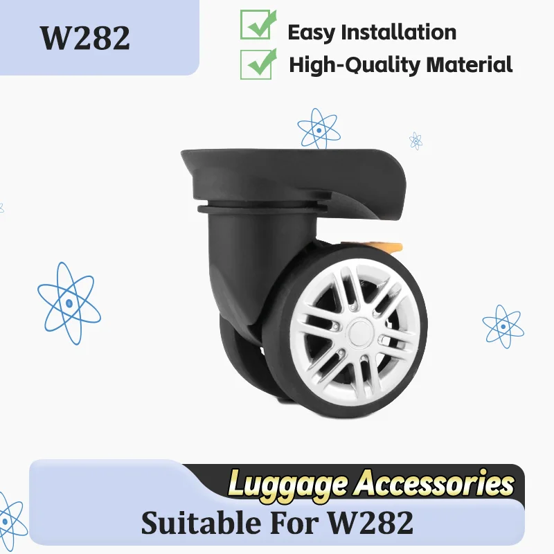 

For W282 Luggage Silent Swivel Wheels German Precision Steel Bearings Noise-Free Replacement Wheels for Late-Night Flights