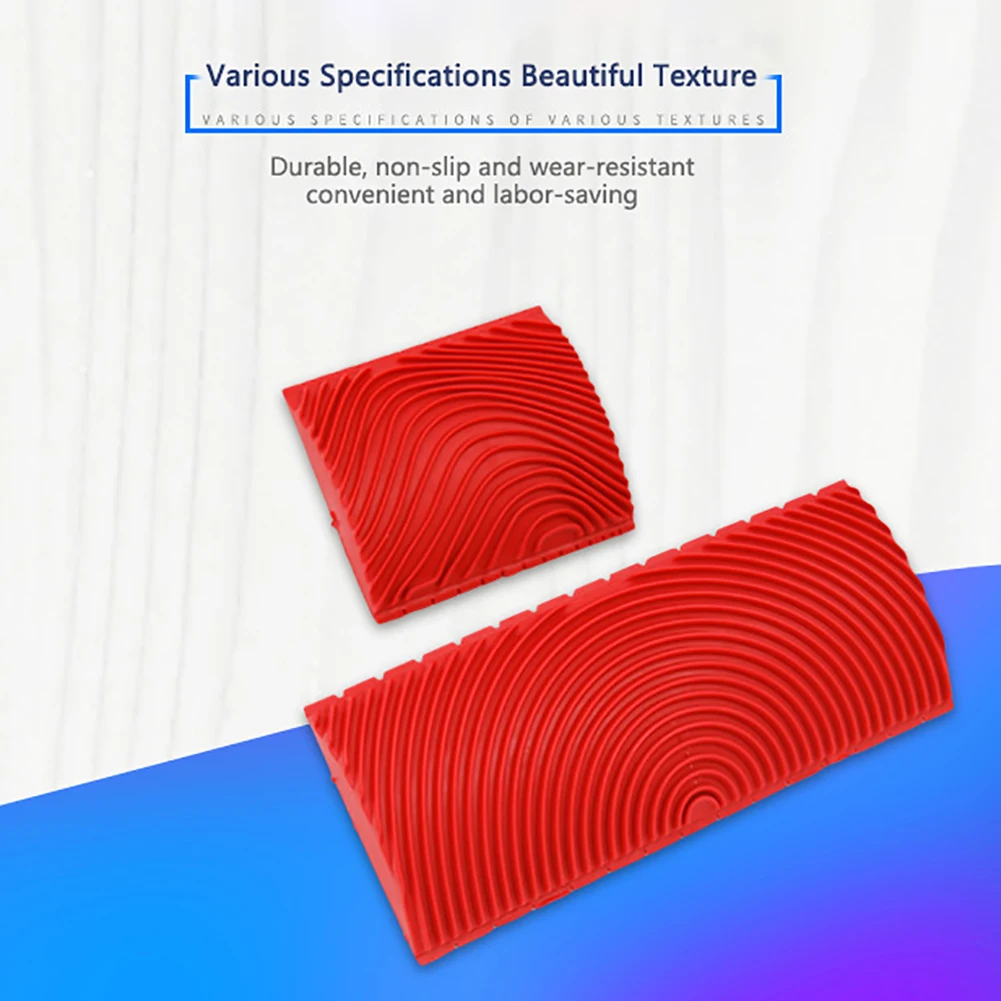 1set DIY Wood Graining Tool Kit Rubber Graining Pattern Stamp Imitation Wood Grain Paint Roller Brush Tool for Wall Painting Dec