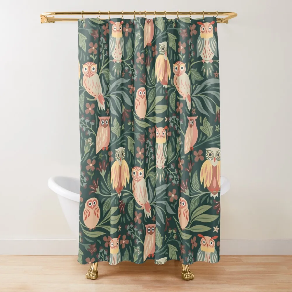 

Owl Tree Retro Color Shower Curtain Bathroom Fabric Modern Accessory Bathrooms Bathroom And Shower Products Curtain