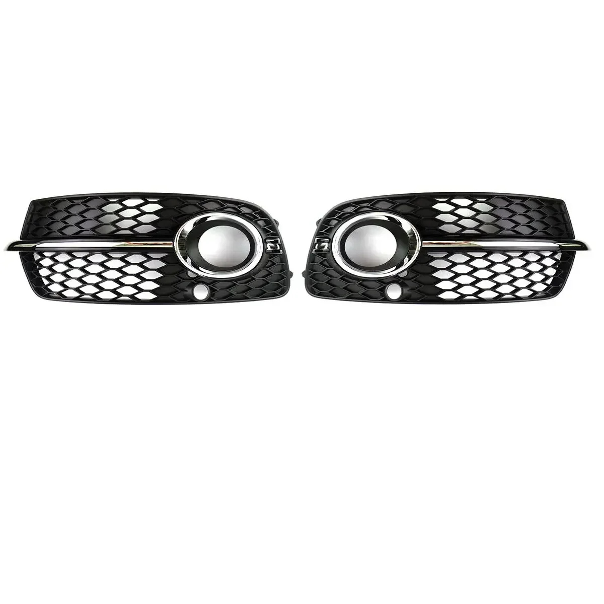 Front Fog Light Lamp Lower Cover Grille For Audi Q5 Sport S-line 2013 2014 2015 2016 2017 Honeycomb Grill 8R0807681S,8R0807682N