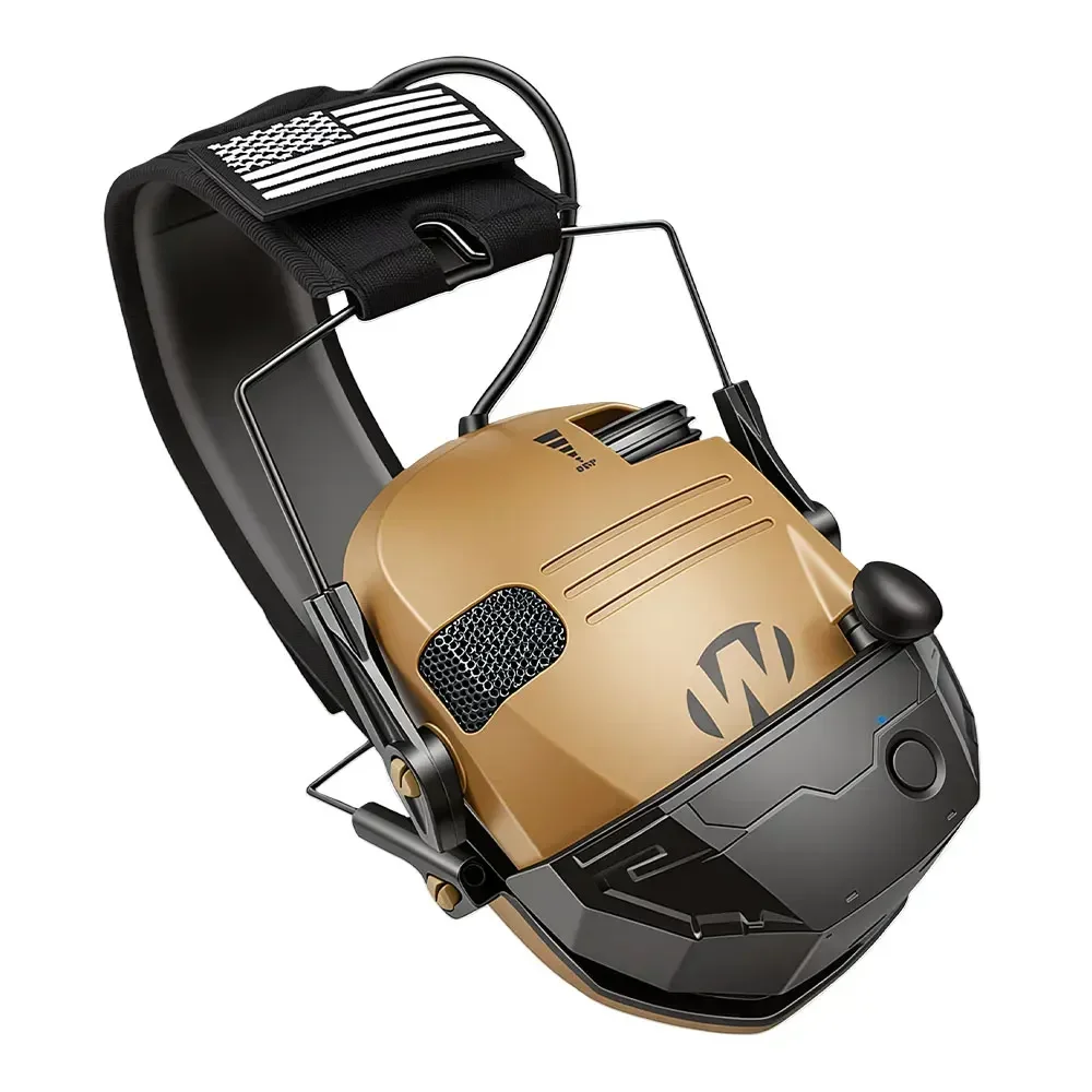Professionelles Headset mit Geräuschunterdrückung und kabellosem Bluetooth, taktischer aktiver Gehörschutz gegen Lärm beim Schießen. – Detail 7