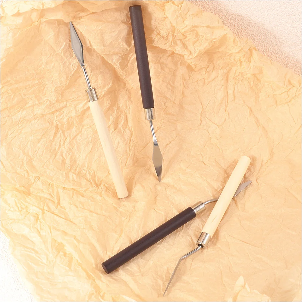 

6pcs Stainless Steel Mixing Spatula For Nail Polish Pigments Foundation Blending Tool Multifunctional Makeup Stirring