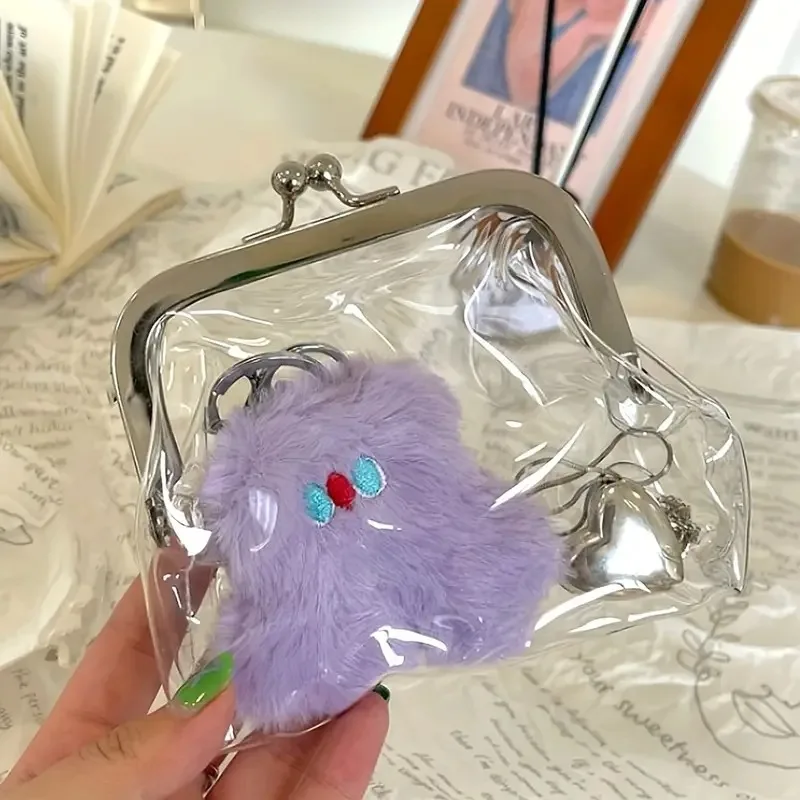 1pc Mini Waterproof Storage Bag PVC Material Coin Purse Bank Card Holder Portable Earphone Cable Cosmetic Storage For Travel Dai