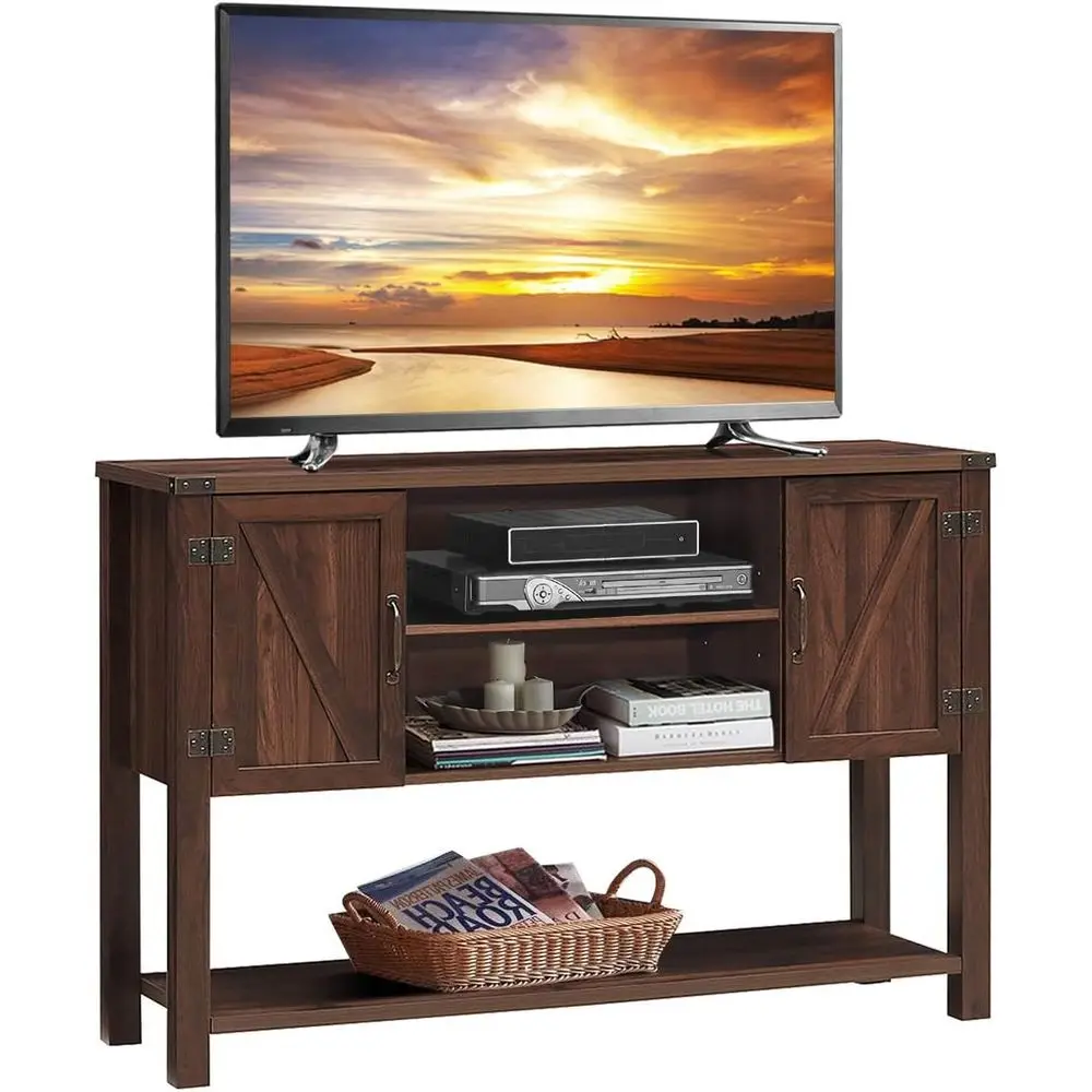 

TV Stand up to 60 Inches TVs, ern Entertainment Center Stand with 2 Side Door Cabi, Ample Storage Space, Multi-unctional Stand o