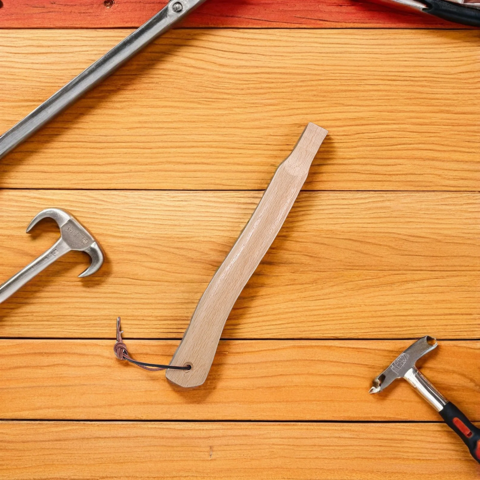 Replacement Wooden Hammer Handle Solid Wood Ergonomic Grip Tool Handle for Hammer Repair and Woodworking Wood Handles