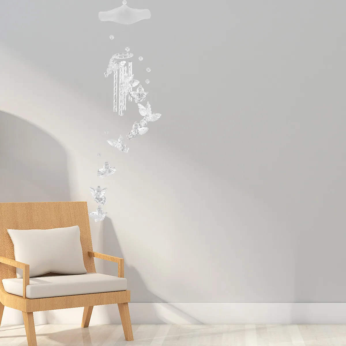 1Pcs Wind Chime Angel Cupid Creative Hanging Bell Garden Ornament Delicate Fair Sounding Home Decor Wind Chime