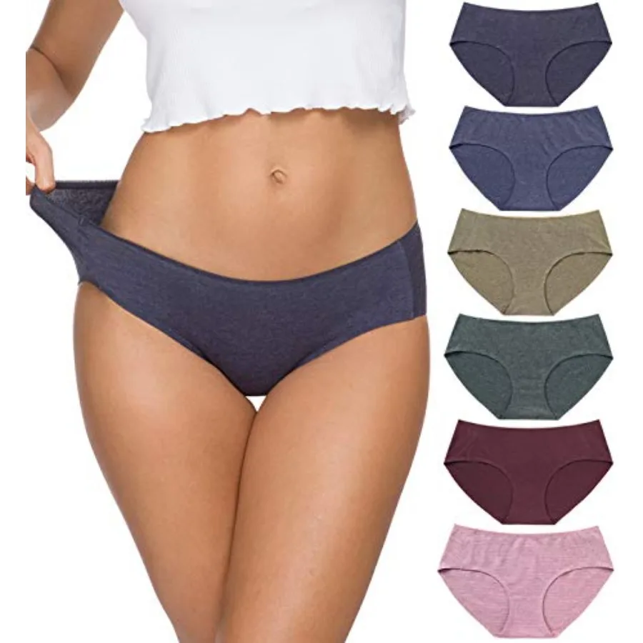 

Wealurre Cotton Bikini Women's Breathable Panties Seamless Comfort Underwear