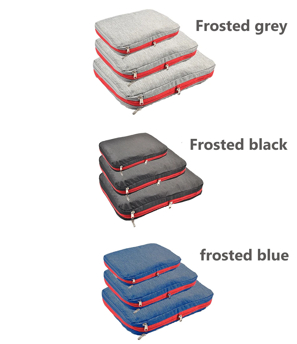 Nylon Double Layer Portable Compression Packing Cubes For Large Travel Suitcase Organizer ,Waterproof ,For Travelling