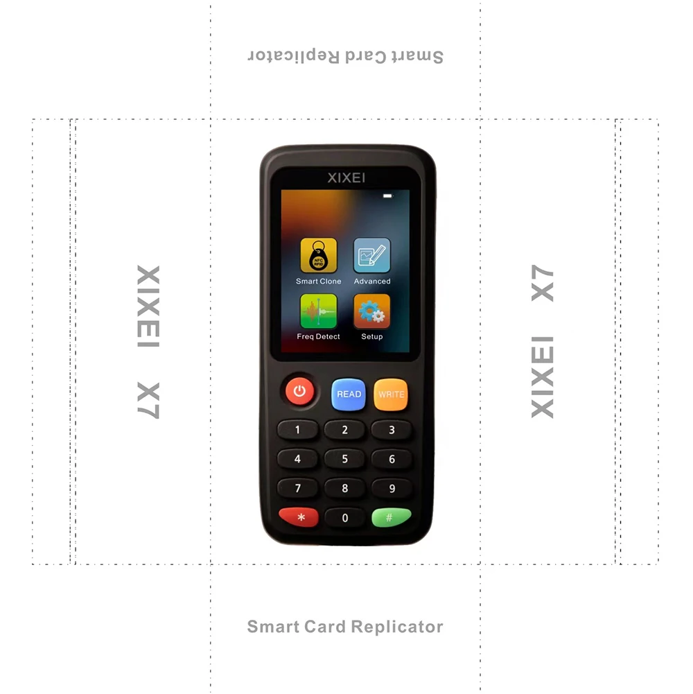 New RFID Smart Card Copier X7 13.56mhz 125khz Tag Clone T5577 UID Badge NFC Token Read and Write Handheld Color Screen Copier