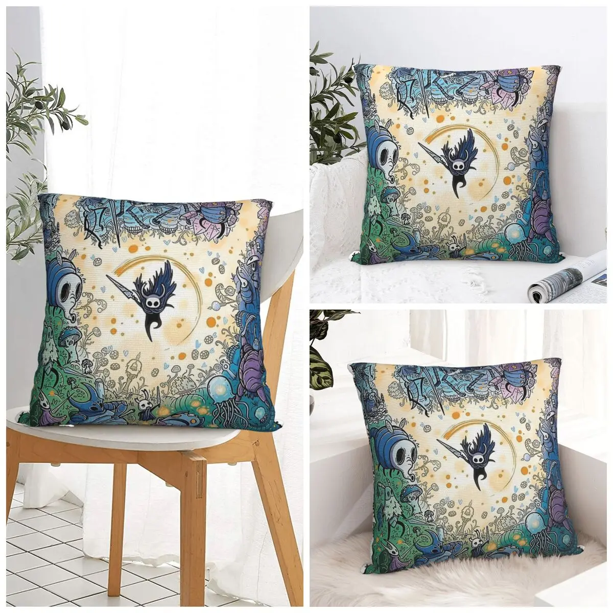 

Pillow Case Hollow Knights Square Pillow Cover Cute Funny Cushion Cover Custom Pillowcases For Sofa Bedroom Home Decor