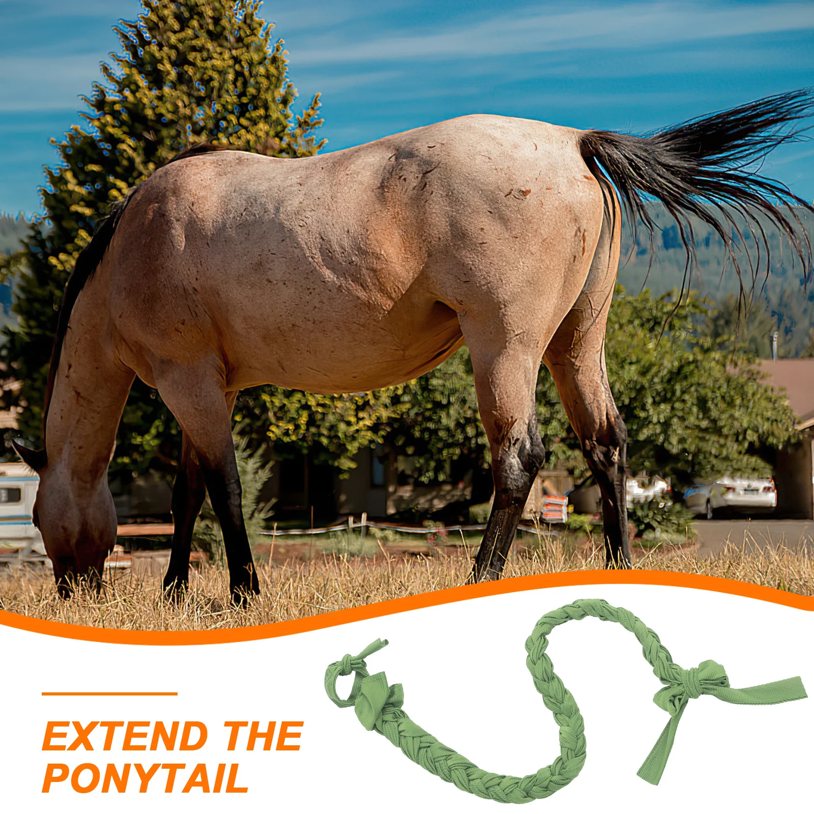 

Horse Tail Extension Pouch Lightweight Polyester Tail Protector For Outdoor Riding Horse Grooming Supplies Farm Animal