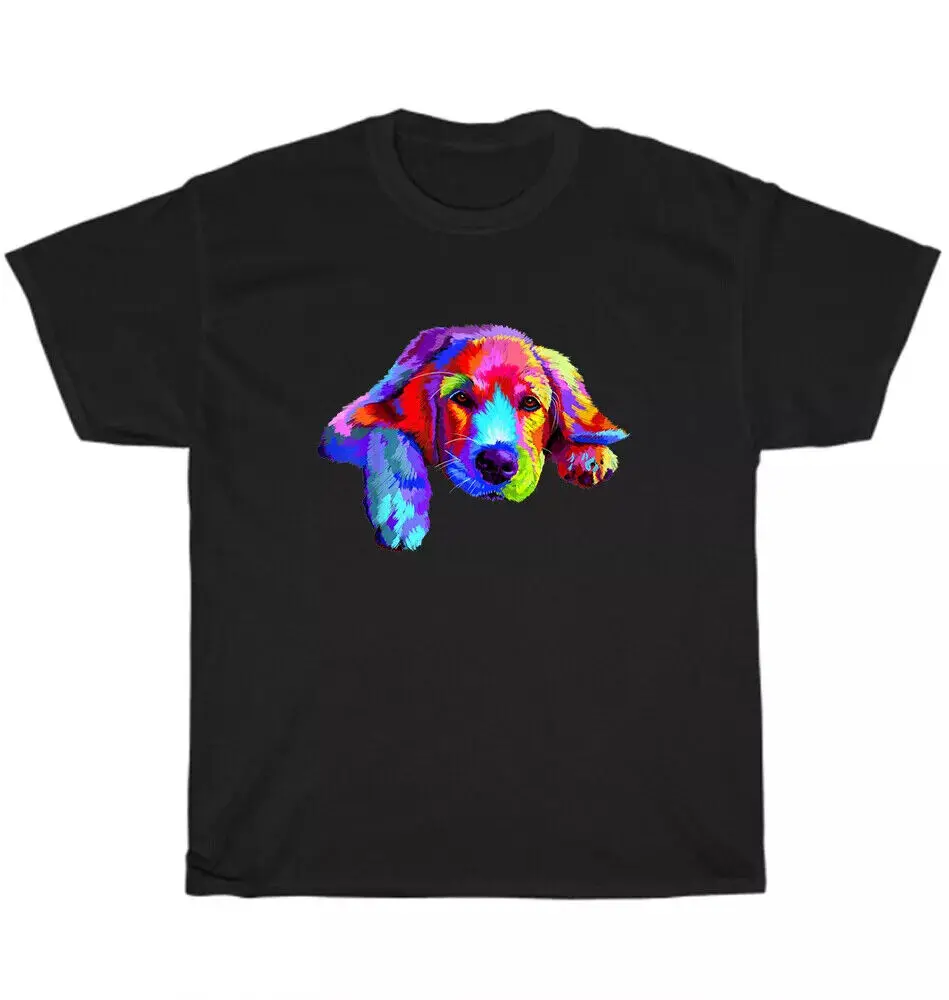 

Golden Retriever Dog Watercolor Funny Face T-Shirt Puppy Dogs Lover Unisex