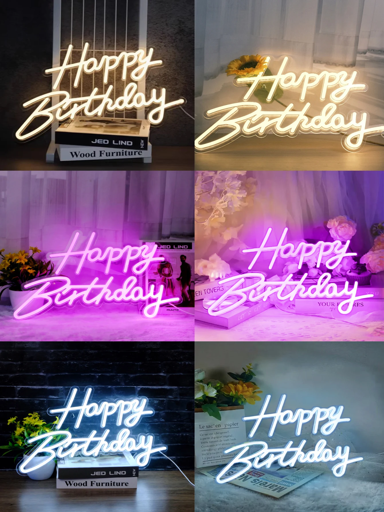 لافتة ديكور نيون LED لحفلات أعياد الميلاد - ضوء حروف يعمل بمنفذ USB، مناسبة لكشك الصور المفاجئة لمهرجان النادي المنزلي