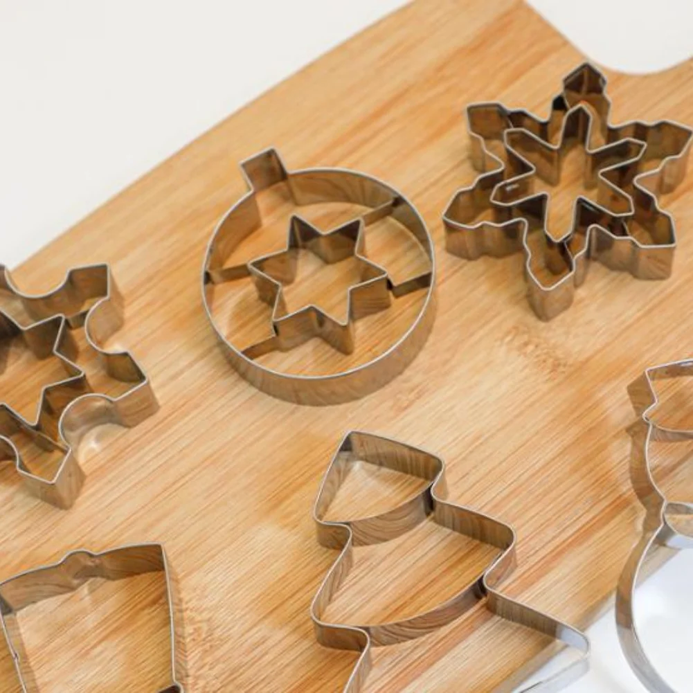 Stainless Steel Cookie Cutter Set 6 Pieces for Baking Enthusiasts Featuring Construction and Consistent Shape Precision