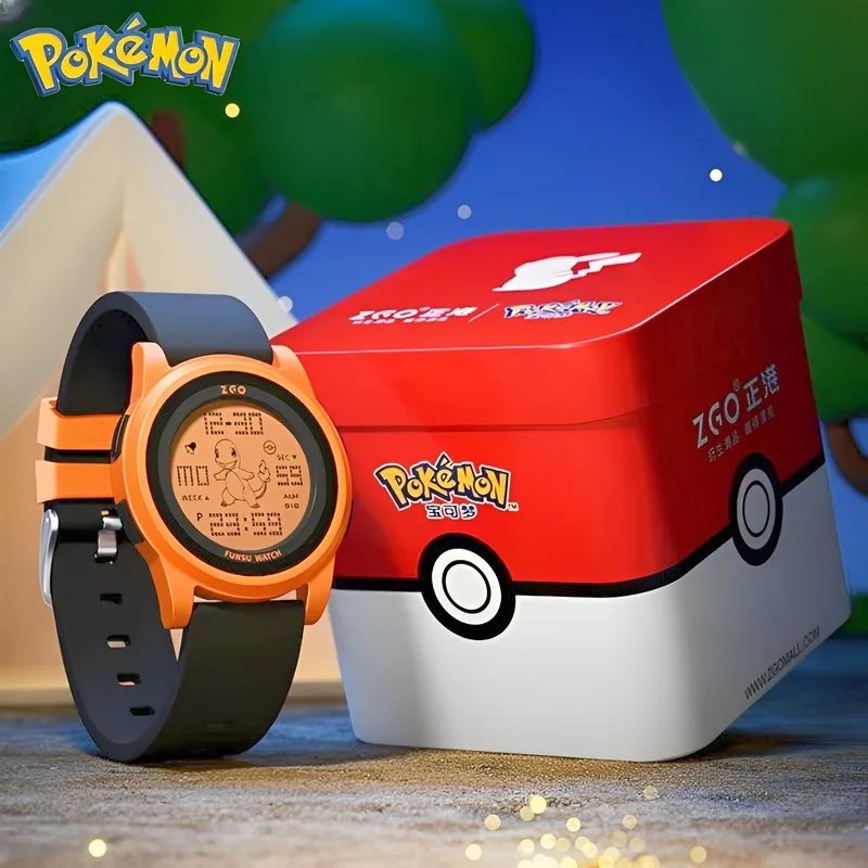 

Original Pokemon Zgo Joint Anime Charmander Watch Luminous Electronic Waterproof Alarm Clock Cartoon Sports Watches Gift