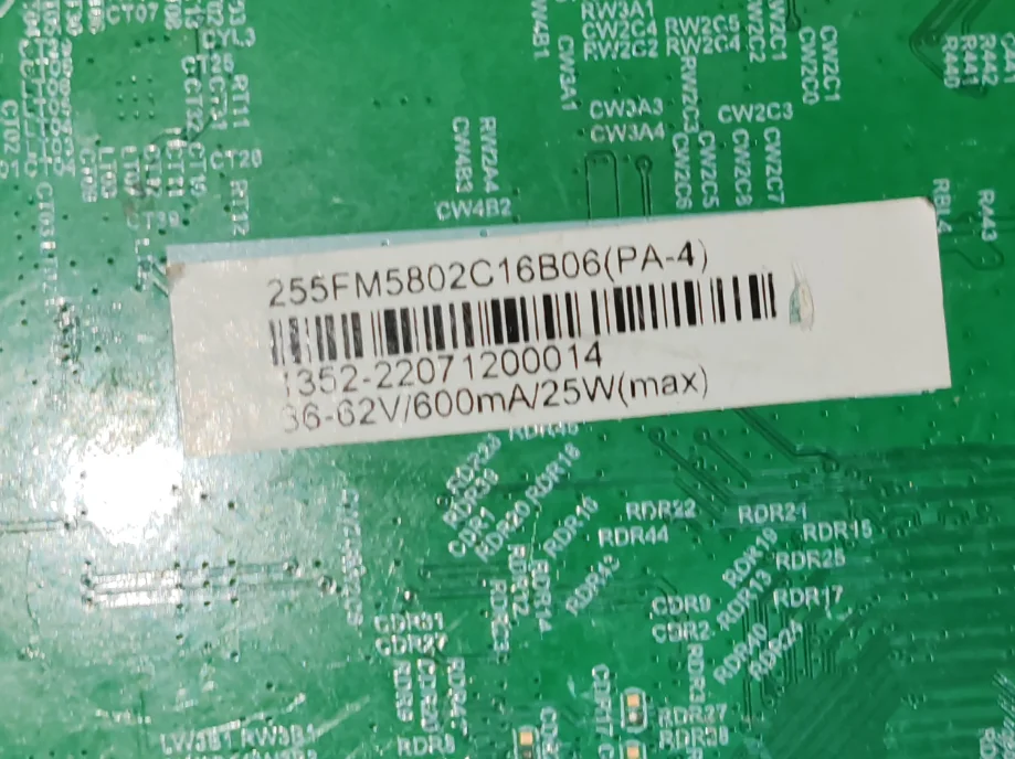 Placa base de TV de red WiFi tres en uno, foto física, probada para 36-62v, 600Ma, 25w (máx.), ZP.255.802R00