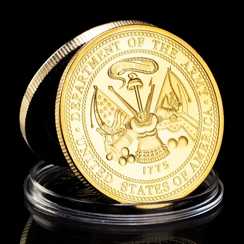 United States Army Special Forces Souvenir Golden Plated Department of The Army 1PCS Commemorative Coin Challenge Coin