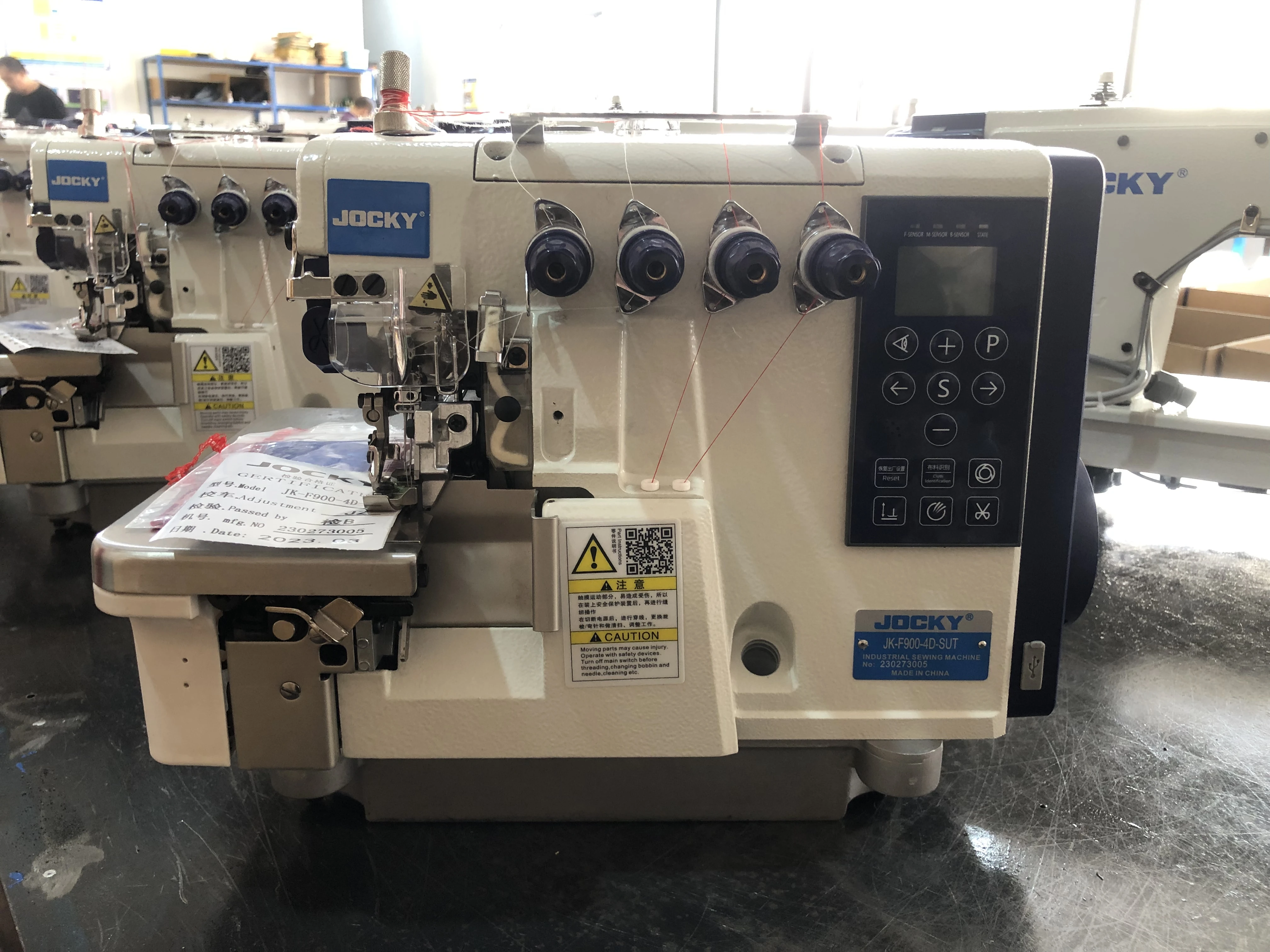 JOCKY JK-F900-4D-EUT Computerized Industrial 4 Threads Overlock Sewing Machine Auto Trimmer