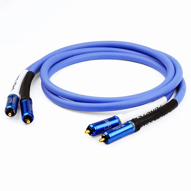 

2025 hot sale HIFI Audio Amplifier 6N OFC RCA Cable With Pure Copper Gold Plated RCA Plugs