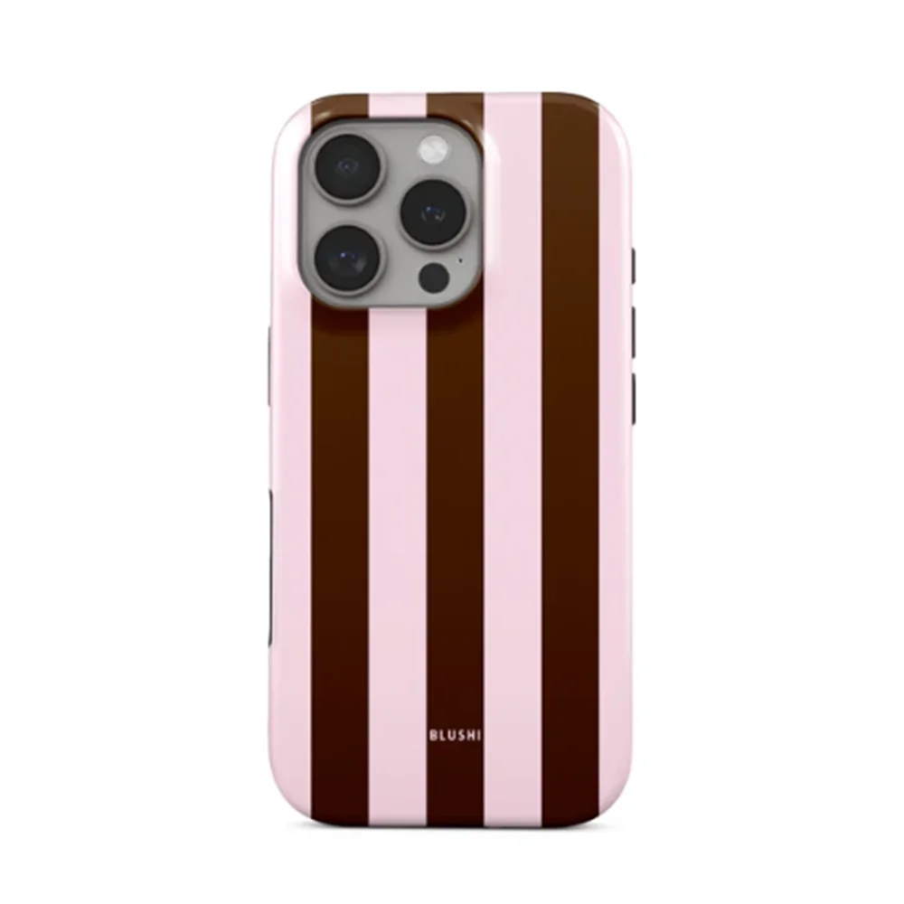Capa de Celular com Estampa de Listras Modernas para iPhone 17 16 15 14 13 12 11 Air Pro Max X XS XR XSMax 7 8 Plus, Capa Rígida de PC com Película Brilhante